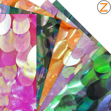 Jumbo Teardrop Sequins Fabric