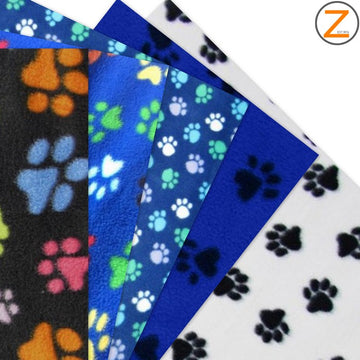 Paw Print Polar Fleece Fabric