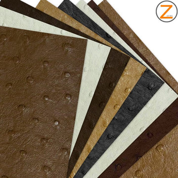 Vinyl Faux Fake Leather Pleather Embossed Premium Ostrich Fabric