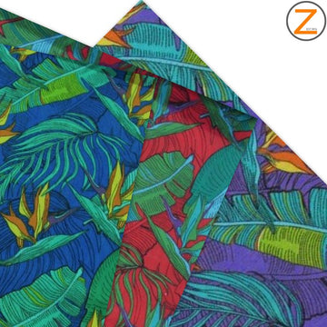 Poly Cotton Printed Fabric Island Breeze