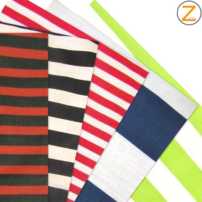 Striped Poly Cotton Fabric
