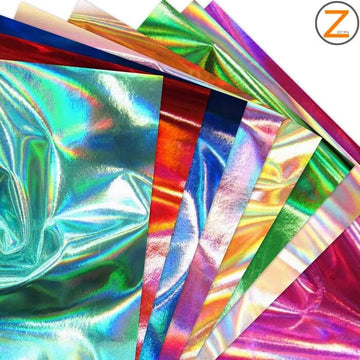 Ultra Holographic Glossy Patent Spandex Vinyl Fabric