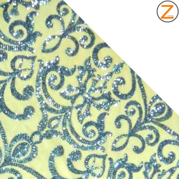 Unique Vintage Damask Sequins Fabric