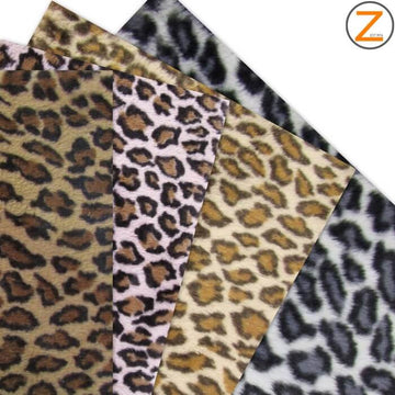 Leopard Half Shag Beaver Faux Fur Fabric