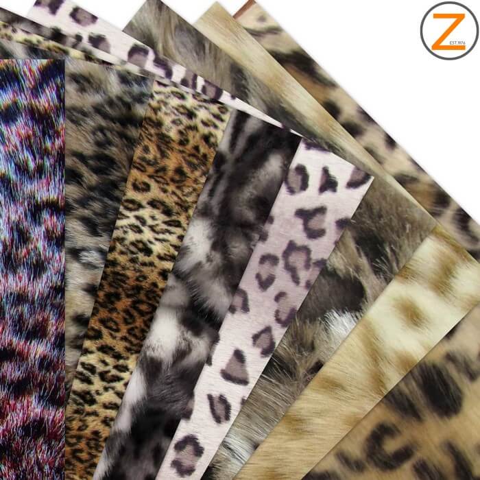 Faux Fake Fur Leopard Cheetah Animal Long Pile Fabric