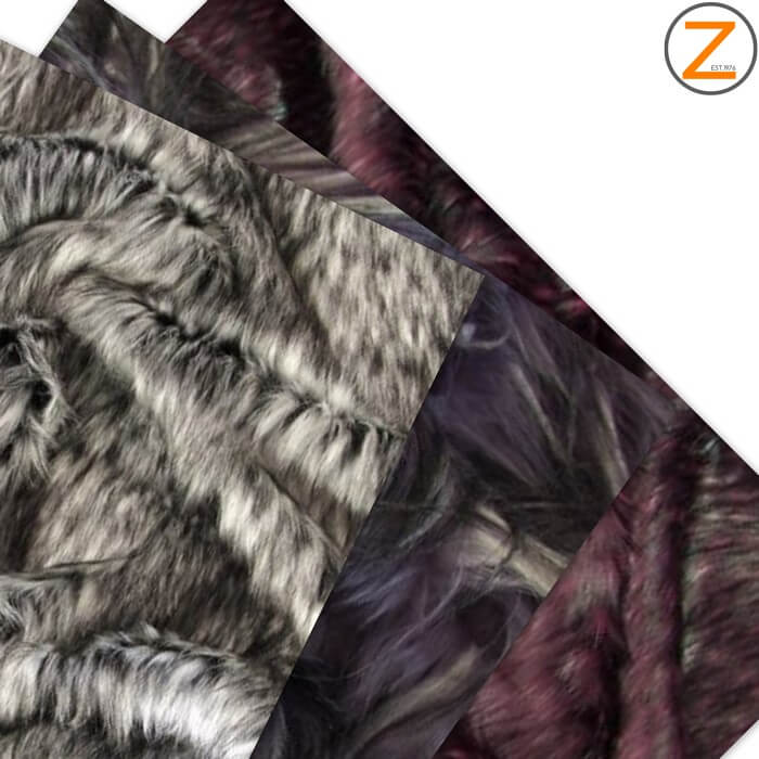 Siberian Husky Animal Faux Fake Fur Fabric
