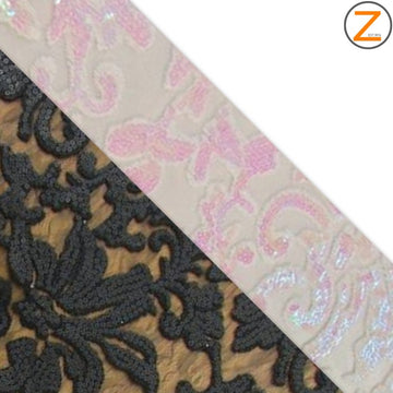 Floral Fashion Dress Gowns Sequins Lace Fabric