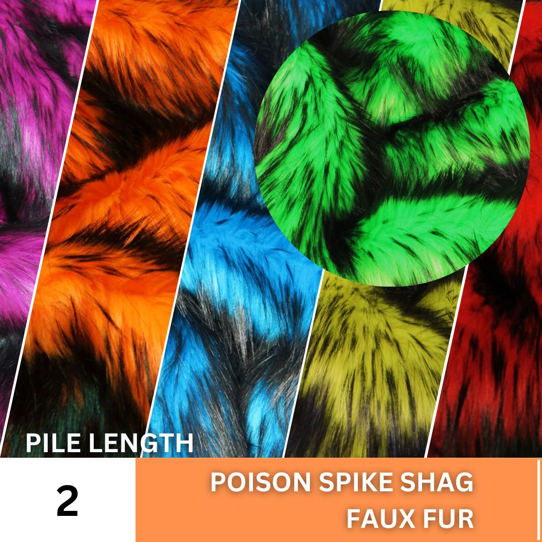Poison Spike Shag Faux Fur Fabric EcoShag&reg;