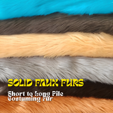 Solid Faux Furs - Short to Long Pile Costuming Fur