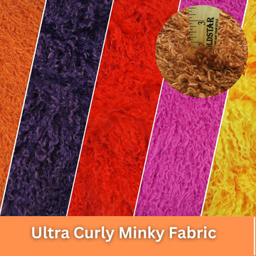 Ultra Curly Mongolian Minky Fabric