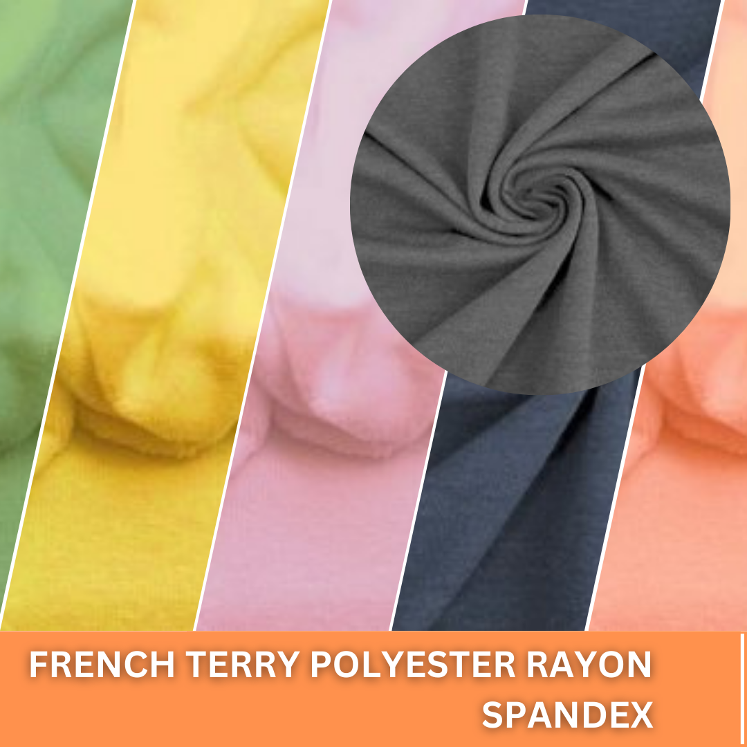 French Terry Polyester Rayon Spandex Fabric