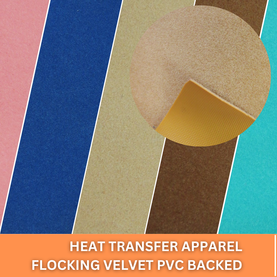 Heat Transfer Apparel Flocking Suede  PVC Backed Fabric