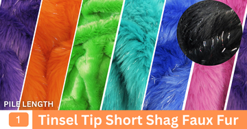 Short Shag Tinsel Tip by the Roll
