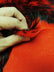 Neon Orange/Black Poison Spike Shag Faux Fur Fabric / Sold by the Yard (Second Quality Goods)