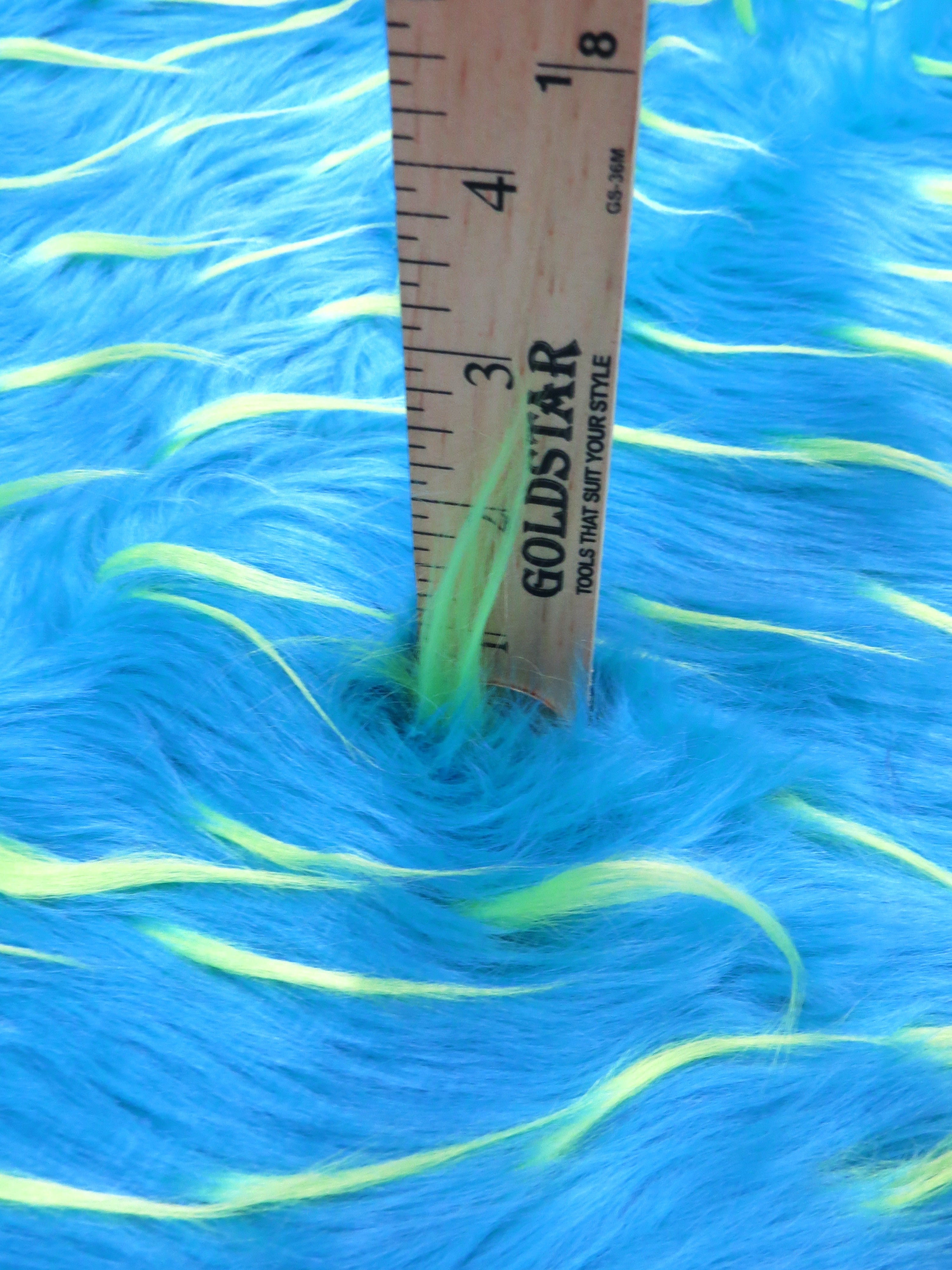 2 and 3 Tone Spiked Shaggy Long Pile Faux Fur Fabric / Sold by The Yard