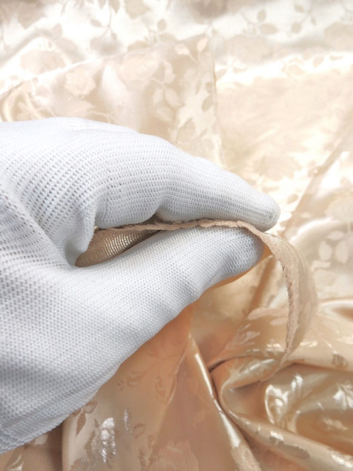 Floral Rose Jacquard Satin Fabric / Baby Blue / Sold By The Yard