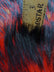 Neon Orange/Black Poison Spike Shag Faux Fur Fabric / Sold by the Yard (Second Quality Goods)