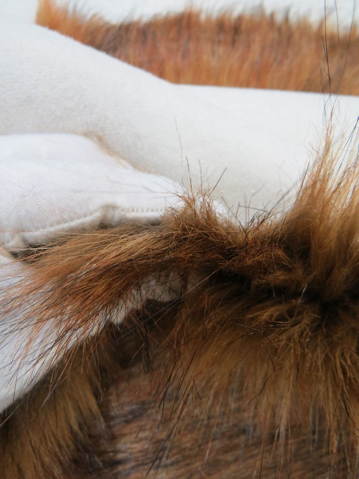 Bonded Honey Wolf Faux Fur Fabric / Sold by the Yard