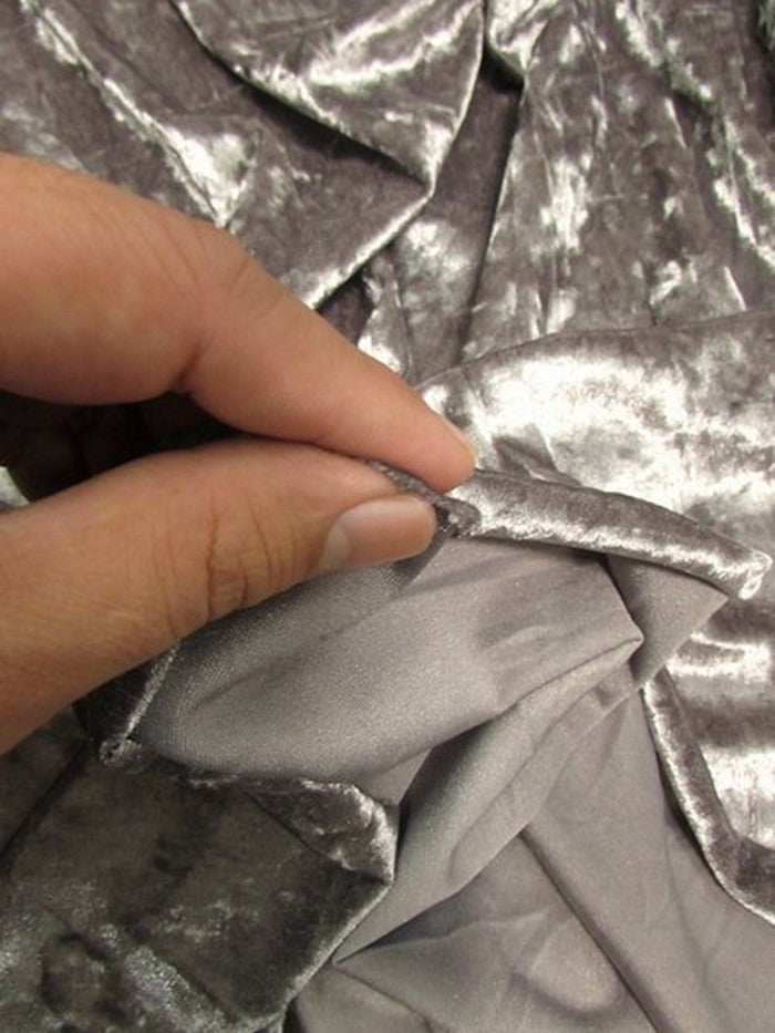 Crushed Stretch Velvet Costume Fabric / Magenta / Sold By The Yard