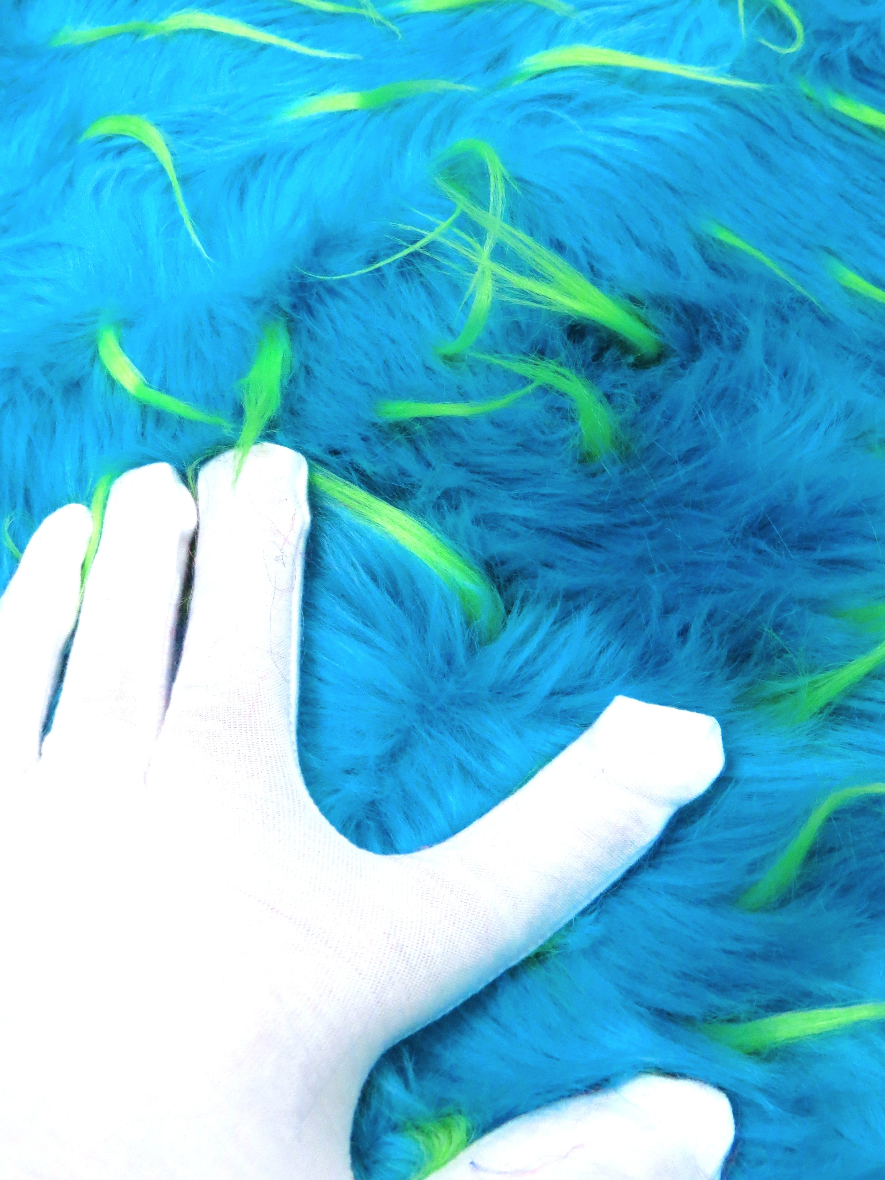 2 and 3 Tone Spiked Shaggy Long Pile Faux Fur Fabric / Sold by The Yard