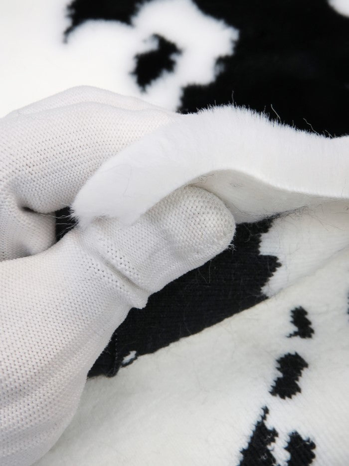 Half Shag Faux Fur Fabric (Cow) (Knit Backing) / 15 Yard Bolt