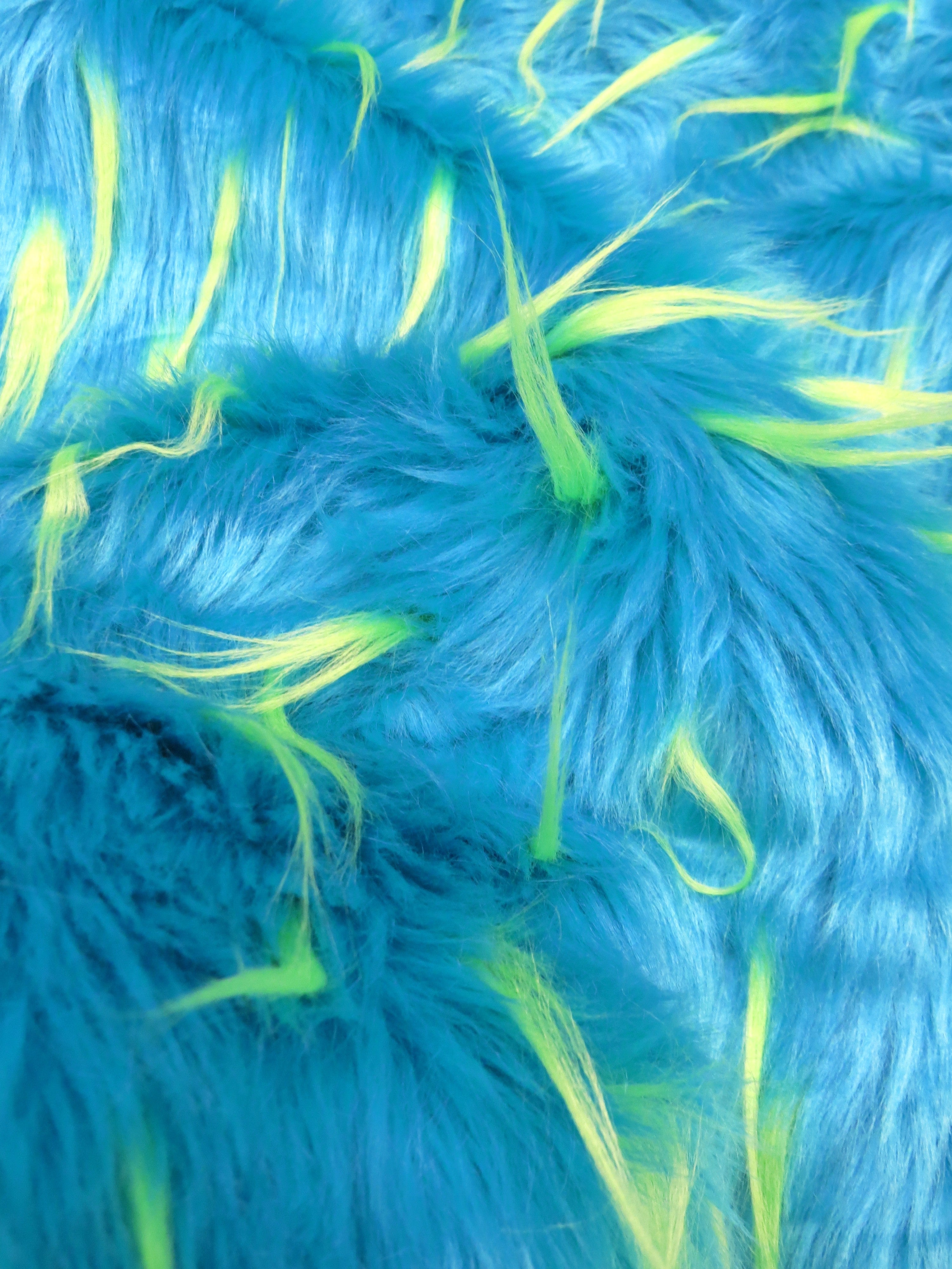 2 and 3 Tone Spiked Shaggy Long Pile Faux Fur Fabric / Sold by The Yard