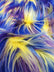 3 Tone Rainbow Shaggy Long Pile Faux Fur Fabrics / Sold by The Yard