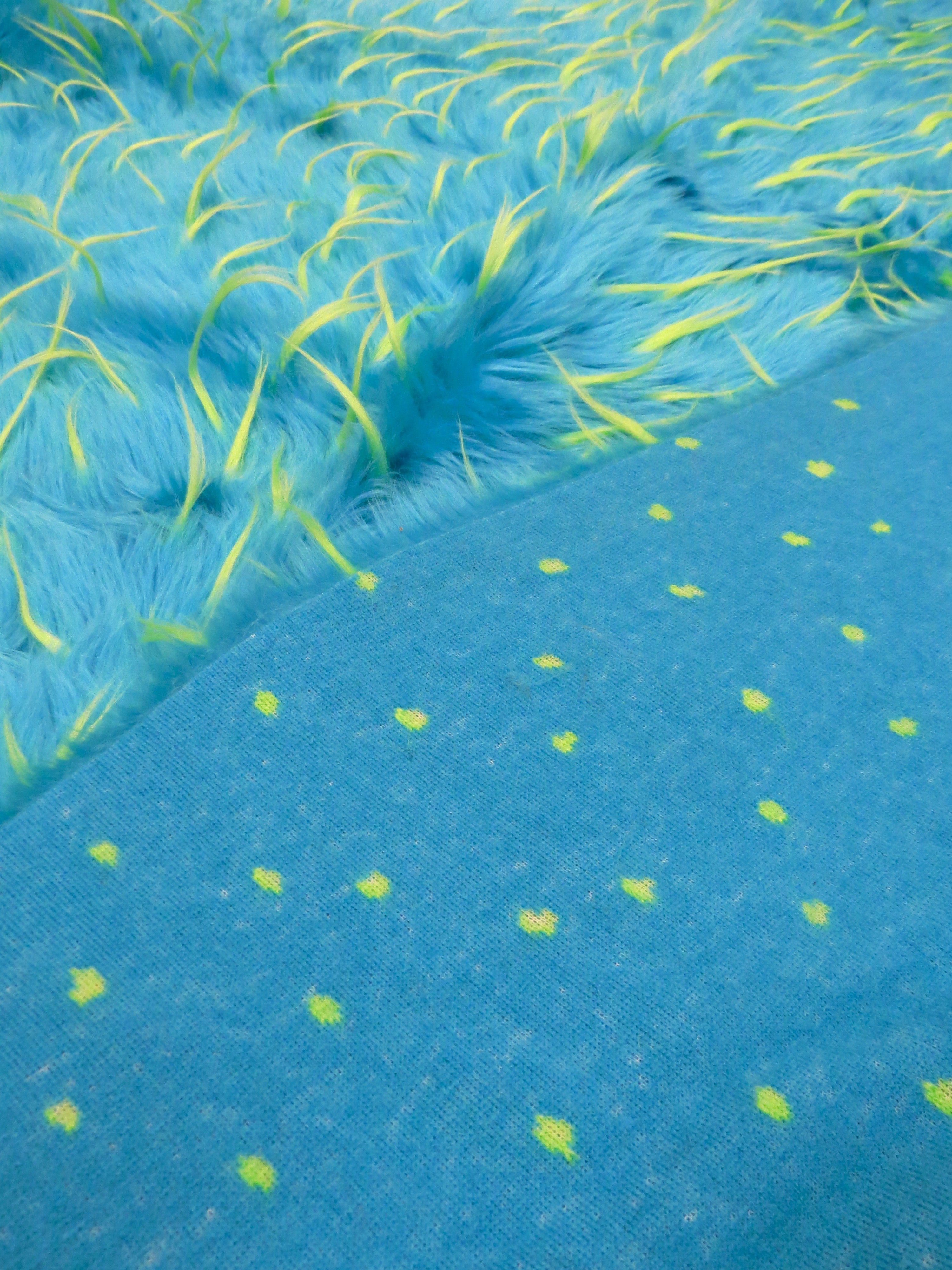 2 and 3 Tone Spiked Shaggy Long Pile Faux Fur Fabric / Sold by The Yard