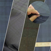 100% Waxed Cotton Tartan Plaid Canvas Fabric / Sold By The Yard