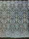 King Damask Sequin on Stretch Mesh Fabric / Sold by the Yard