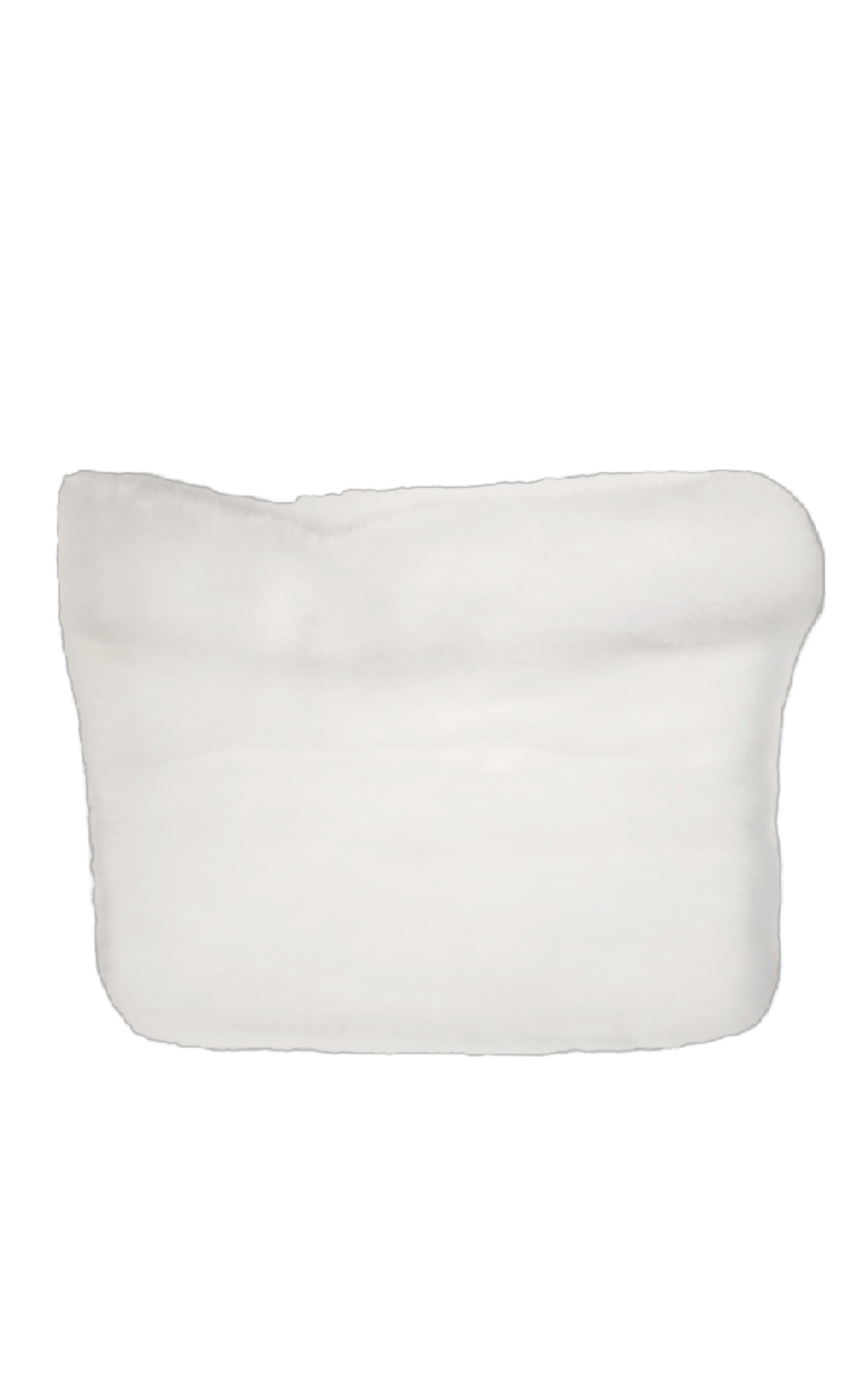 Buy white Stretch Faux Fur Fabric