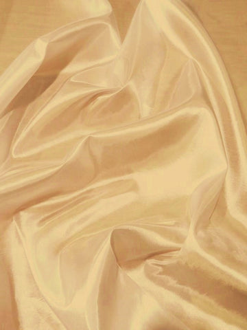 Solid Polyester Taffeta 58"/60" Fabric / Champagne / Sold By The Yard