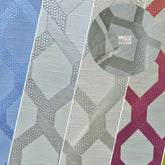 2 Tone Lattice Drapery Polyester Fabric / Sold By The Yard