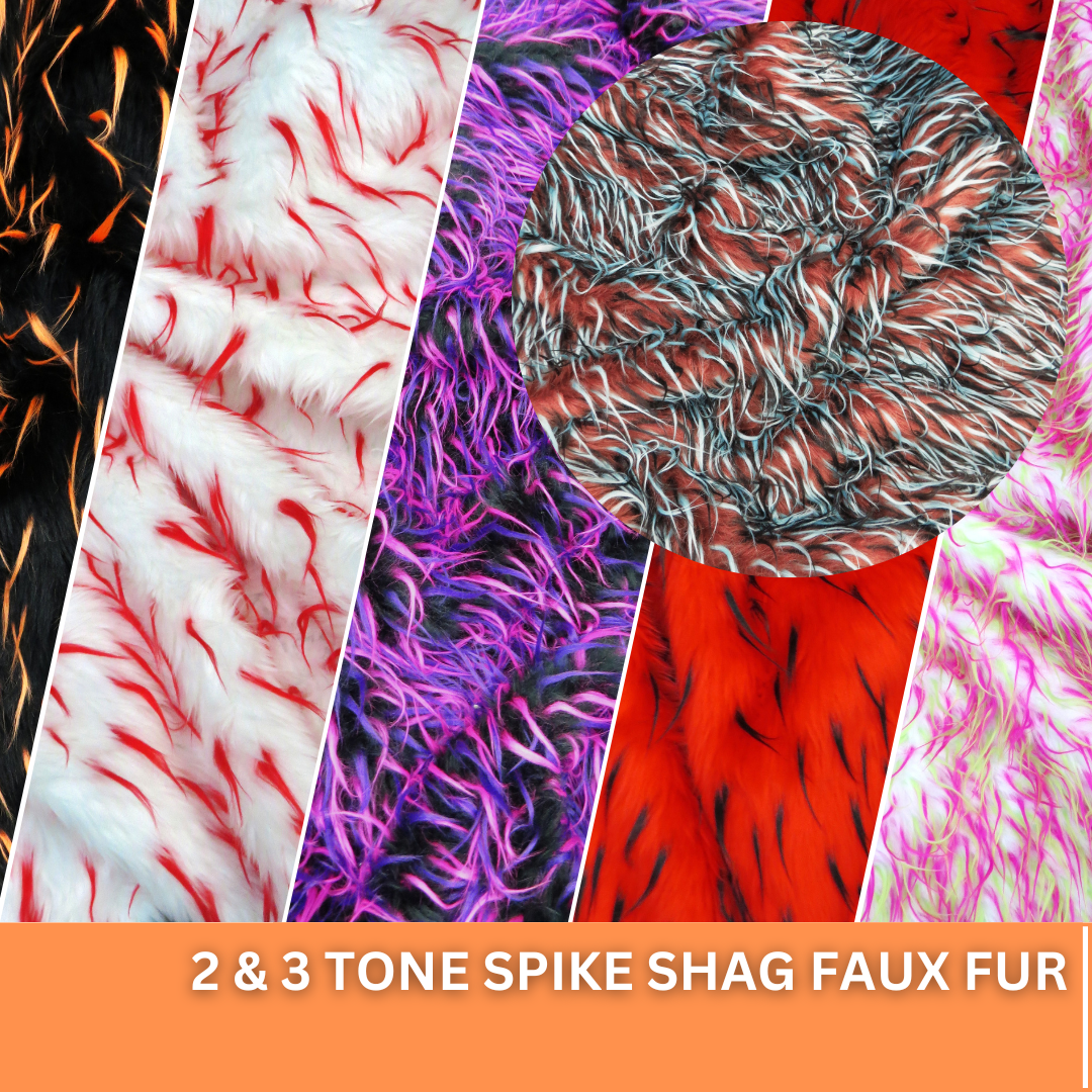 Monster Faux Fake Fur Fabric Black by the Yard | Big Z Fabric