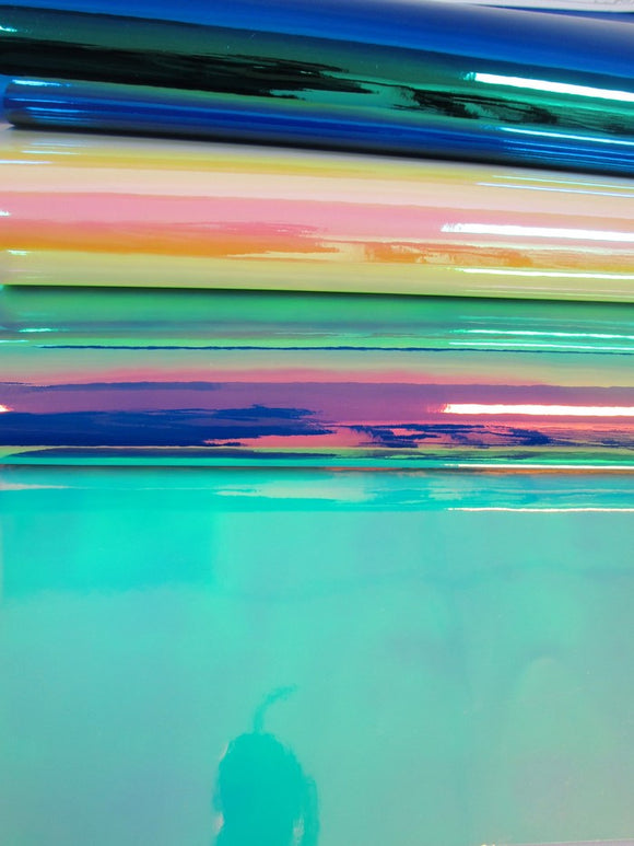 Desert Holographic Multi-Color Chrome Vinyl Fabric / By The Roll - 30 Yards