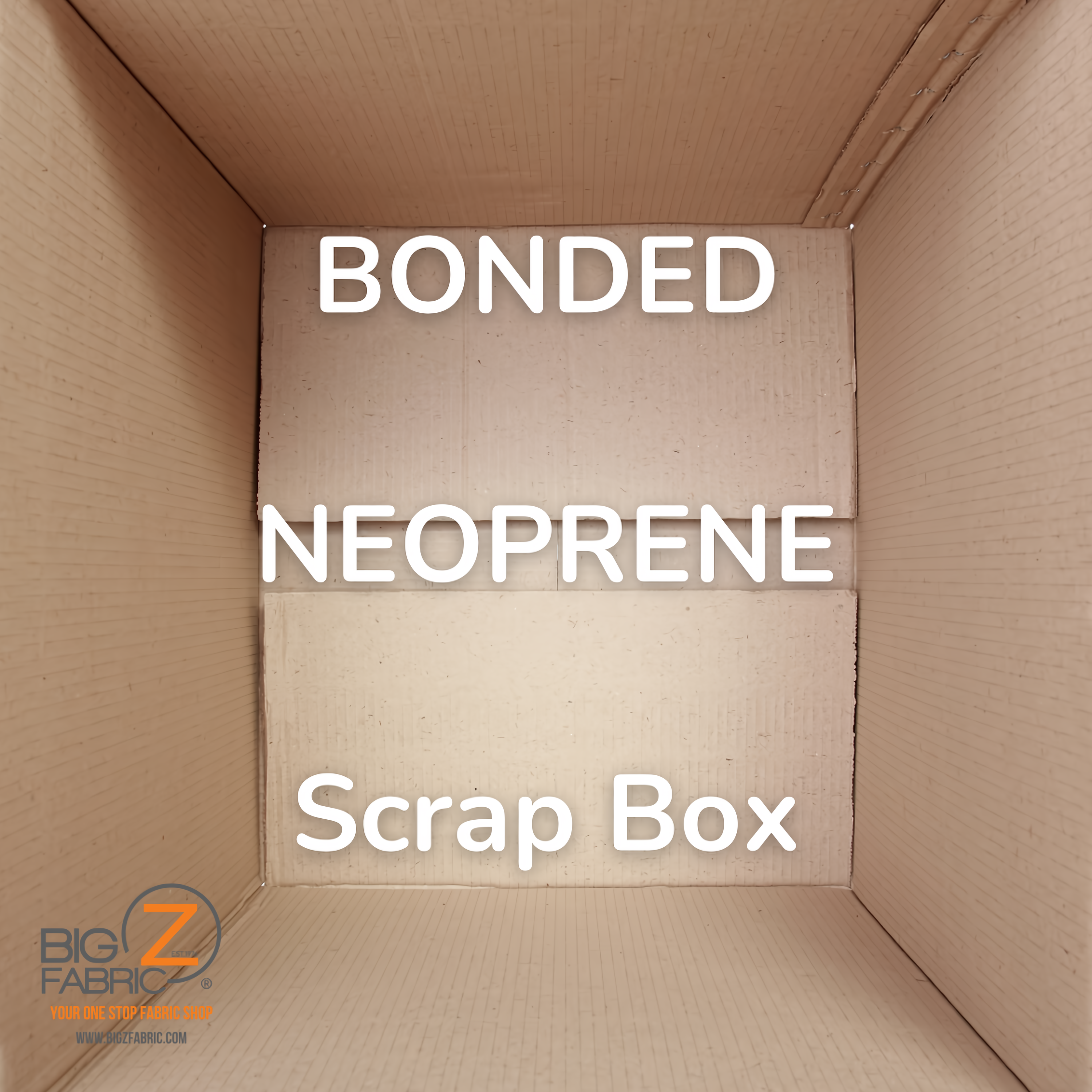 Scraps - Assorted Fabric - ONLY NEOPRENE BONDED SPONGE FABRIC - Sold By The Box