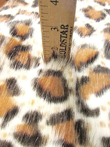 Indian Jaguar Animal Short Pile Coat Costume Faux Fur Fabric / Sold By The Yard - 0