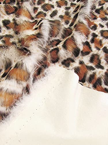 Indian Jaguar Animal Short Pile Coat Costume Faux Fur Fabric / Sold By The Yard