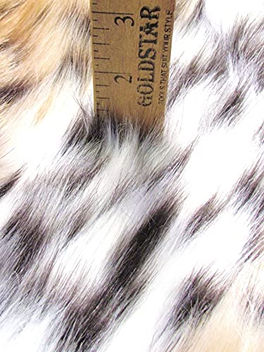 Canadian Lynx Animal Short Pile Coat Costume Faux Fur Fabric / Sold By The Yard