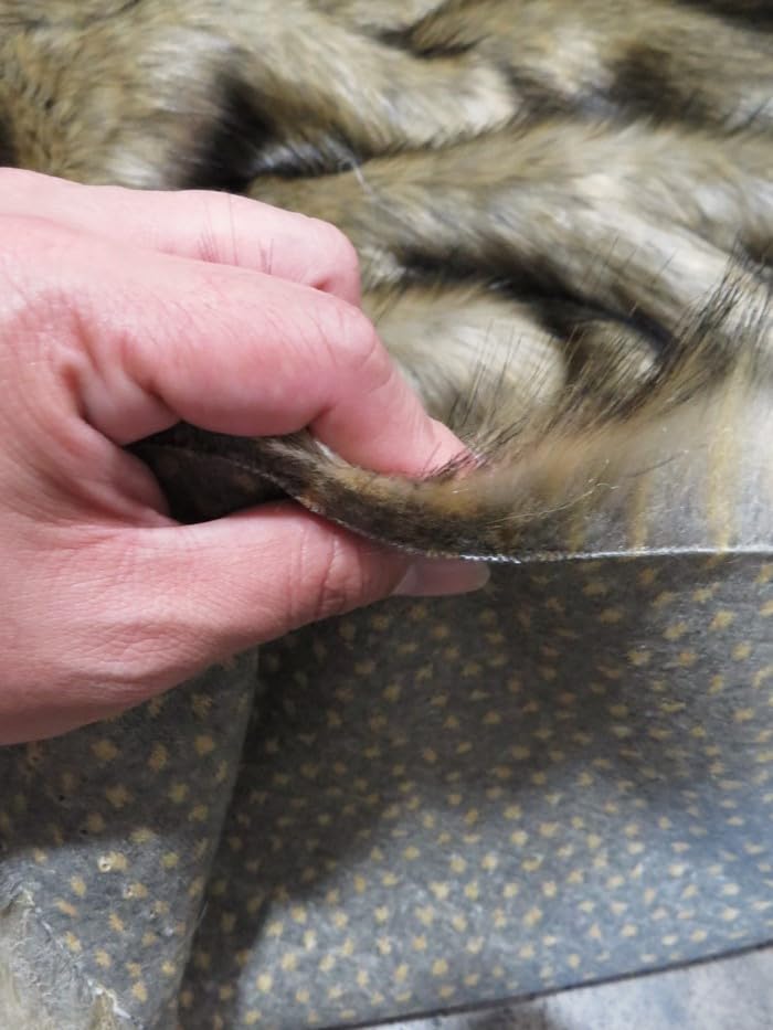 Vintage Wolf Animal Coat Costume Faux Fur Fabric / Sold By The Yard