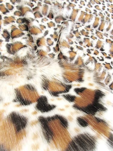 Indian Jaguar Animal Short Pile Coat Costume Faux Fur Fabric / Sold By The Yard