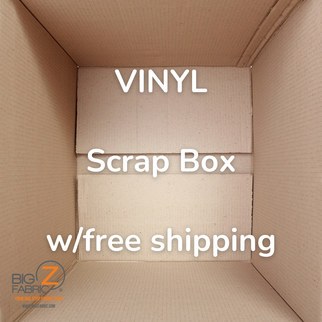 Scraps - Assorted Fabric - ASSORTED VINYL - Sold By The Box / FREE SHIPPING!!