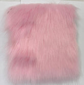 Solid Sable Shag Baby Pink Faux Fur