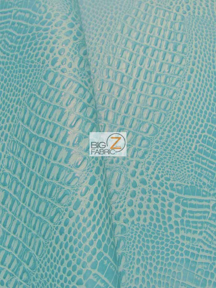 Crocodile Marine Vinyl Fabric - Auto/Boat - Upholstery Fabric / Chocolate / By The Roll - 30 Yards