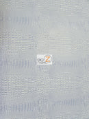 Crocodile Marine Vinyl Fabric - Auto/Boat - Upholstery Fabric / Cool Silver / By The Roll - 30 Yards-3