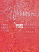 Crocodile Marine Vinyl Fabric - Auto/Boat - Upholstery Fabric / Fire Red / By The Roll - 30 Yards-3