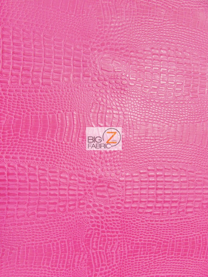 Crocodile Marine Vinyl Fabric - Auto/Boat - Upholstery Fabric / Kiss Fuchsia / By The Roll - 30 Yards - 0