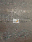 Crocodile Marine Vinyl Fabric - Auto/Boat - Upholstery Fabric / Wood Brown / By The Roll - 30 Yards-3