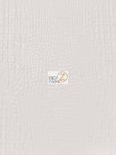 Crocodile Marine Vinyl Fabric - Auto/Boat - Upholstery Fabric / White / By The Roll - 30 Yards-3