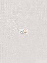 Crocodile Marine Vinyl Fabric - Auto/Boat - Upholstery Fabric / White / By The Roll - 30 Yards